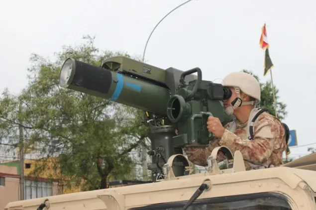 El Agrupamiento Antitanque Nº 3 Cazadores, asentado en el Fuerte Arica (Locumba, Tacna), es usuario del misil Spike-ER, montado en Vehículos de Exploración Humvee M-1151A1.