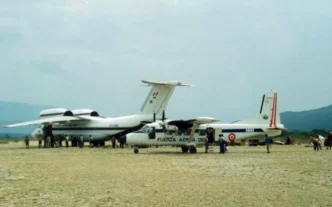 Dos aviones civiles de transporte Antonov An-72 “Coaler” de origen soviético, se sumaron al esfuerzo bélico durante el conflicto del Cenepa de 1995.