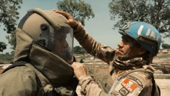 miembros del X Contingente de la Compañía de Ingeniería Perú ―conocidos como 'Cascos Azules'.
