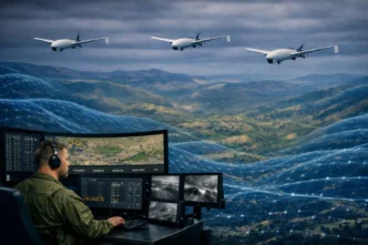 Las capacidades de simulación del motor 3D basado en física TOPS-NX y los servicios de gemelos digitales se utilizarán para apoyar el entorno de entrenamiento virtual y constructivo de UAS de próxima generación.