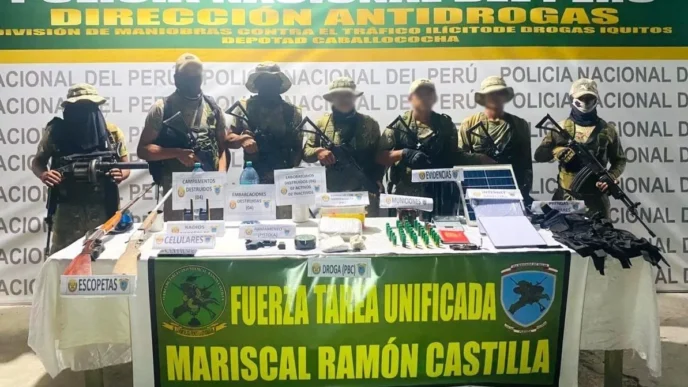 Participaron miembros de la Fuerza de Tarea Unificada “Mariscal Ramón Castilla” y la Dirección Antidrogas de la Policía Nacional,, además de elementos de las Fuerzas Armadas de Colombia.